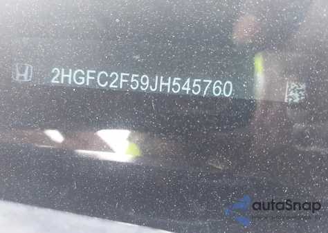 2018 Honda Civic Lx из США, поврежденный, VIN 2HGFC2F59JH545760